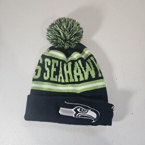 Officially Licensed FOCO NFL Seattle Seahawks Big Logo Knit Beenie Hat